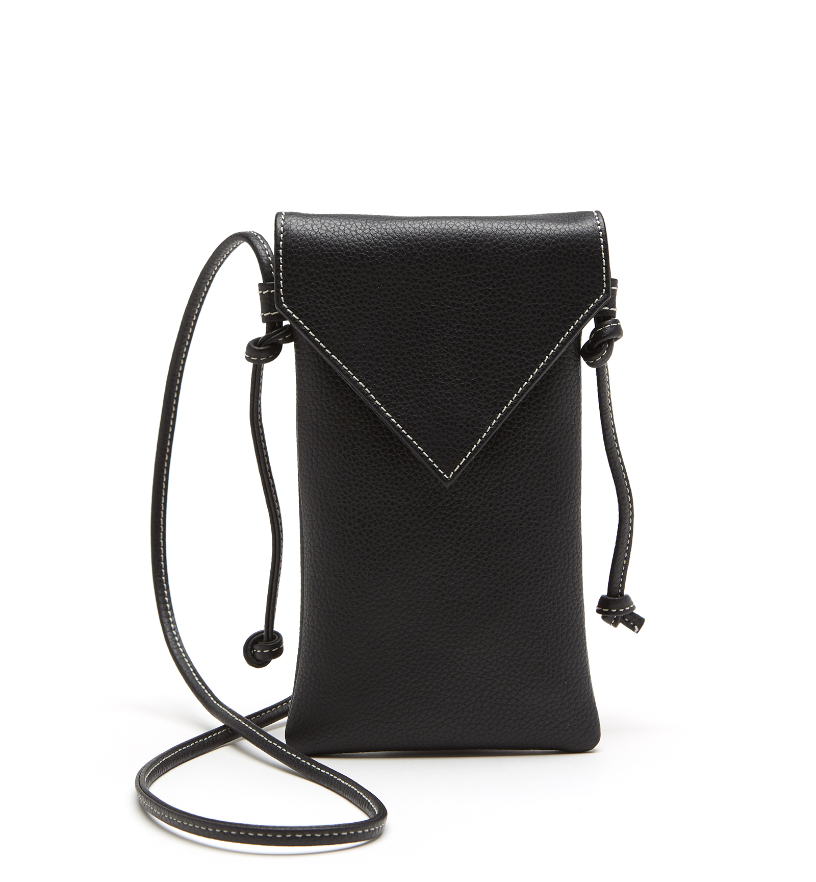 La Canadienne Marry Leather Phone Bag In Black