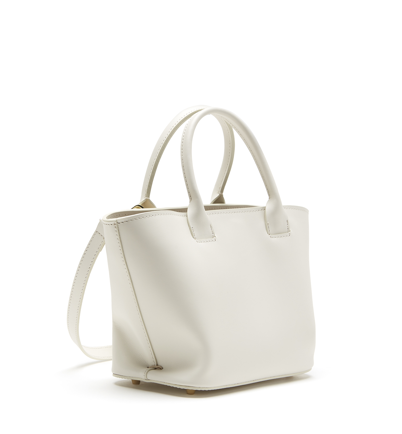 Shop La Canadienne Poem Leather Handbag In White