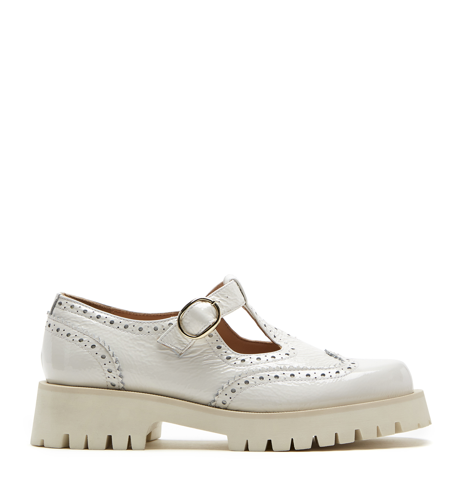 Shop La Canadienne Buffy Crinkle Leather Loafer In White