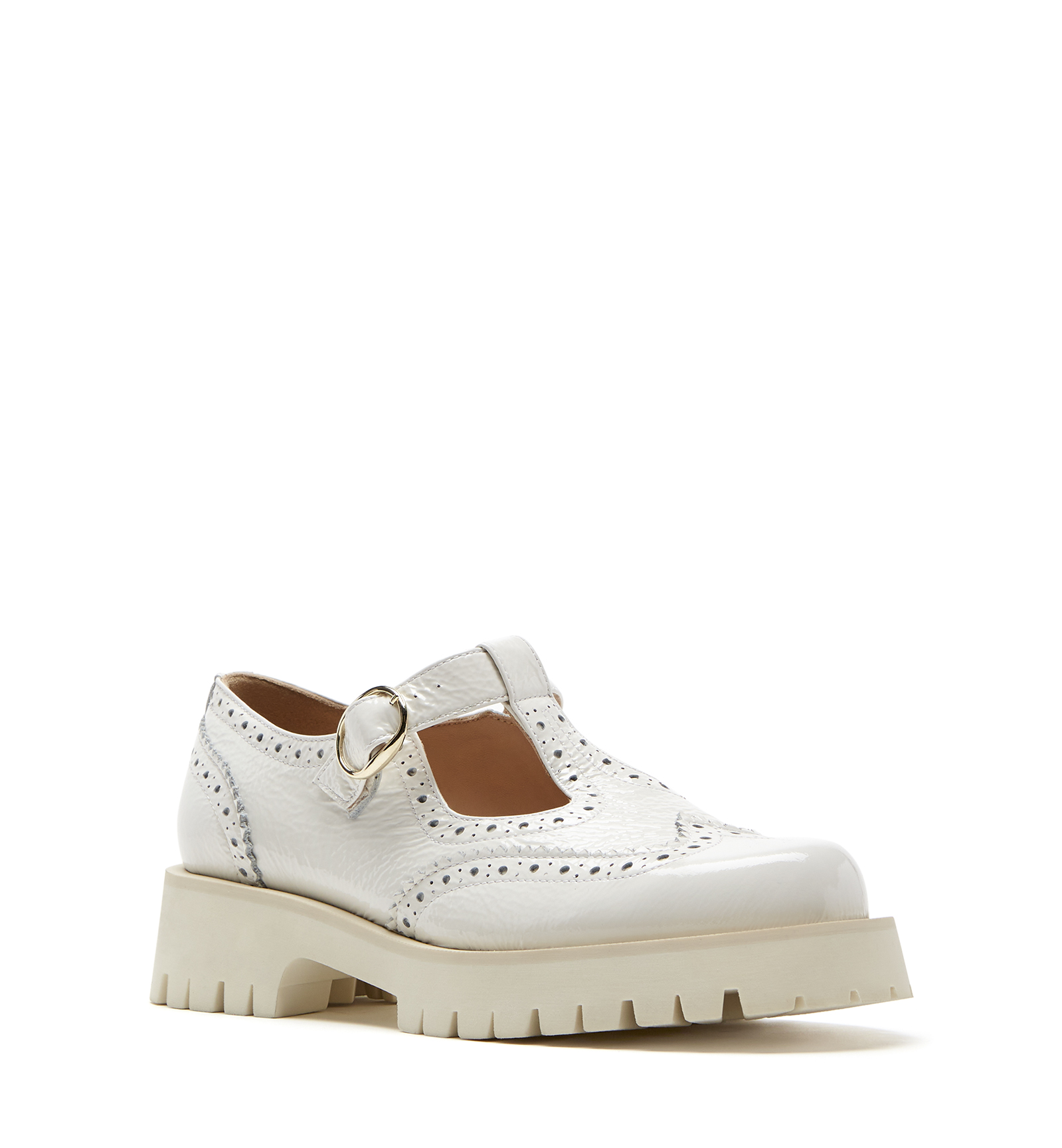 Shop La Canadienne Buffy Crinkle Leather Loafer In White