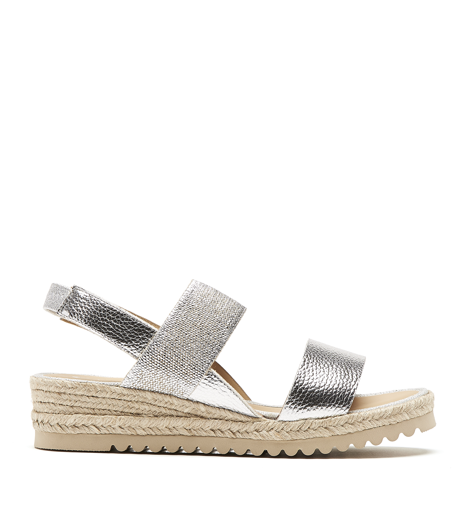Shop La Canadienne Casablanca Wedge Sandal In Silver