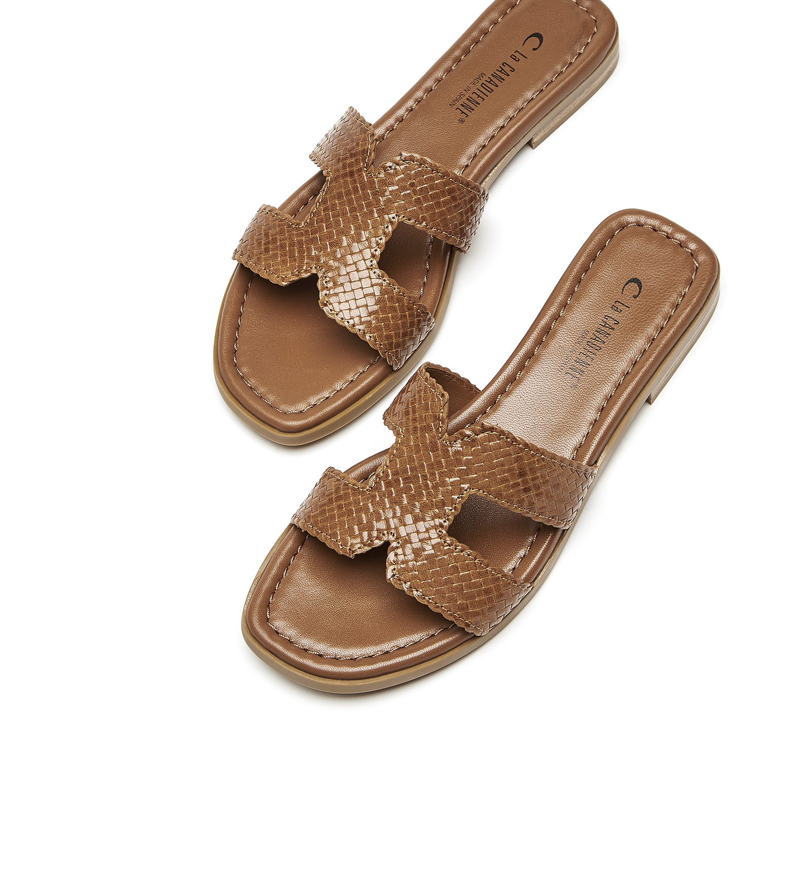 Shop La Canadienne Paolo Leather Sandal In Toffee