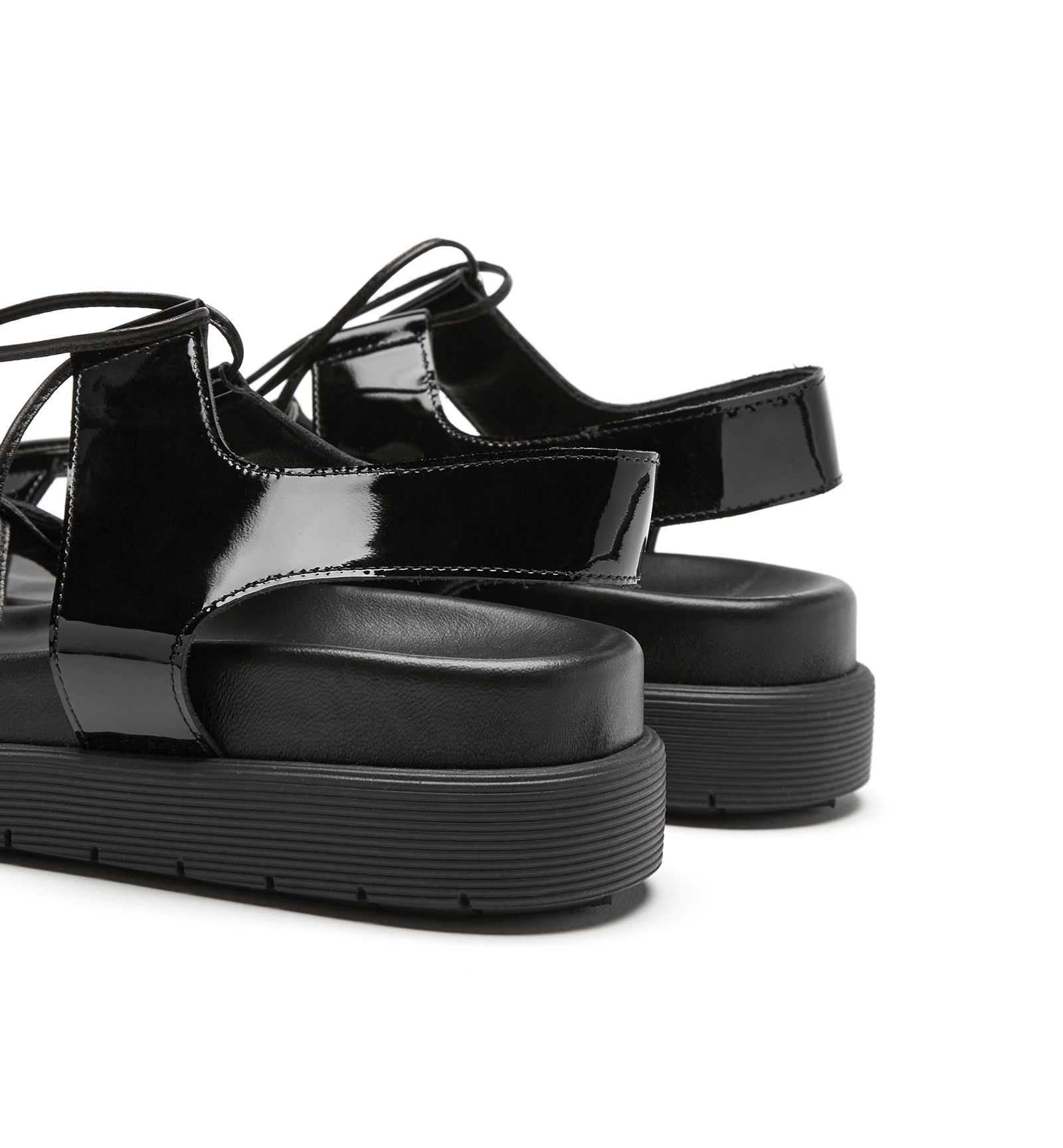 Shop La Canadienne Rambler Patent Leather Sandal In Black