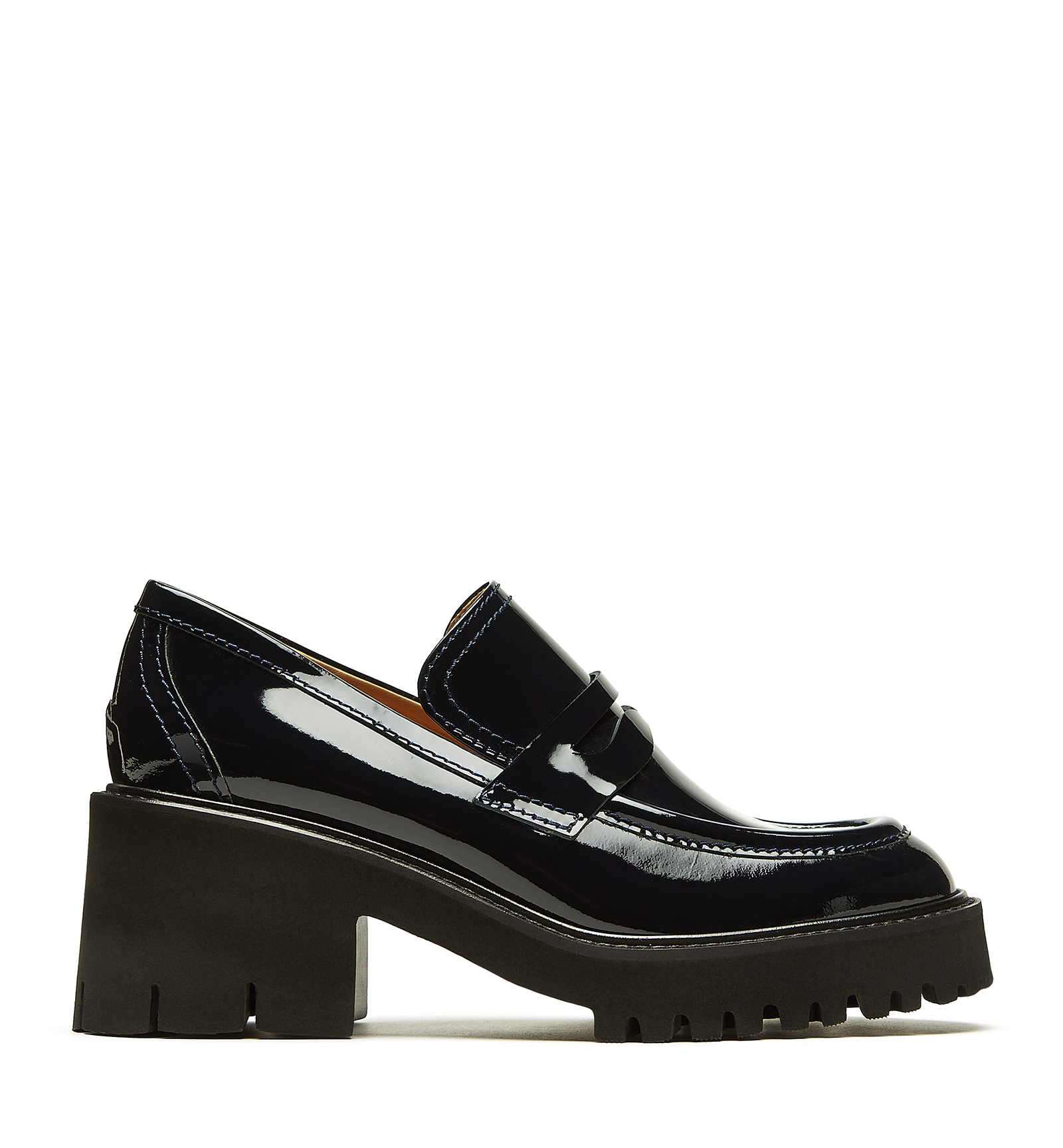 La Canadienne Readmid Leather Loafer In Navy