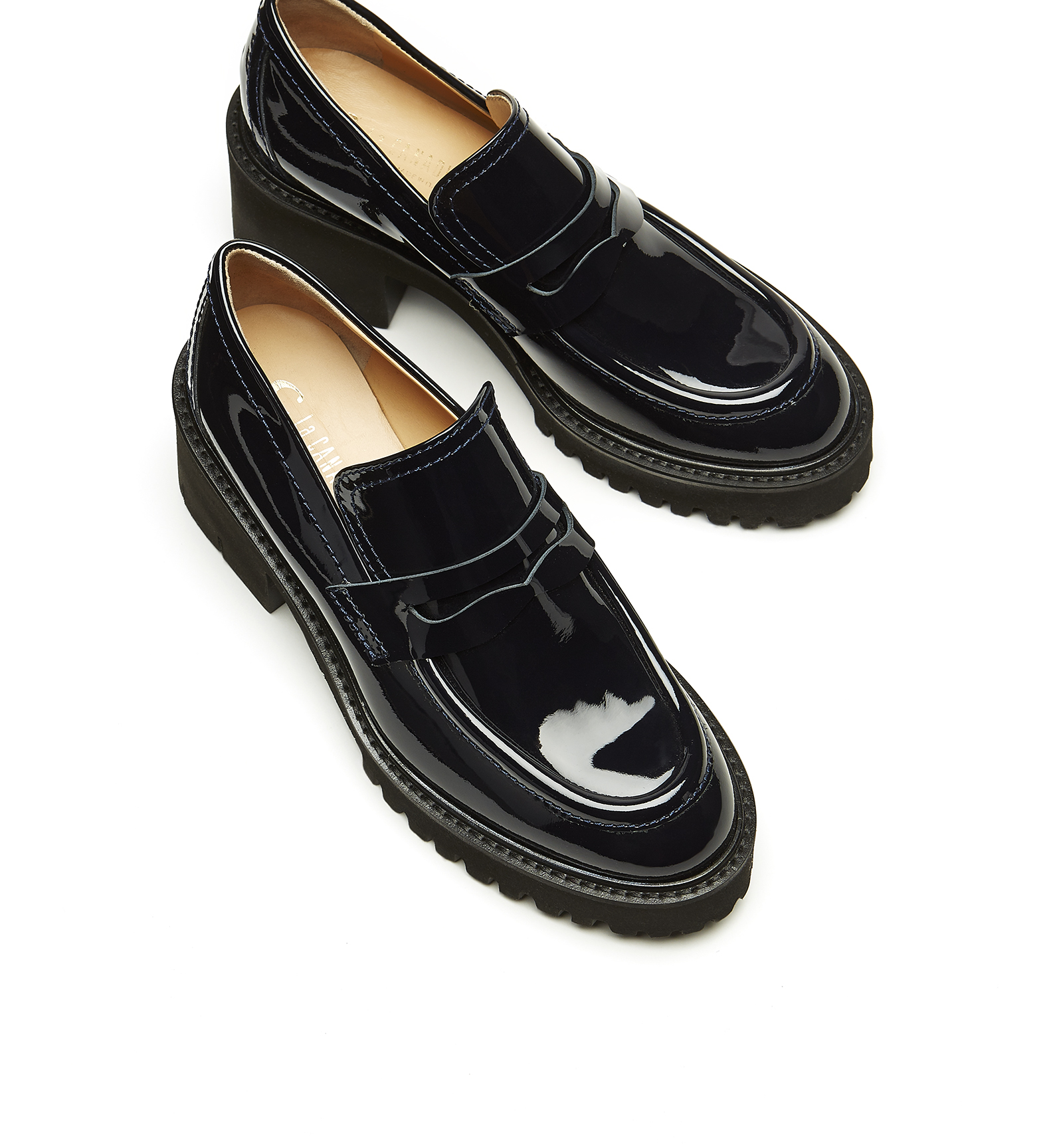 Shop La Canadienne Readmid Leather Loafer In Navy