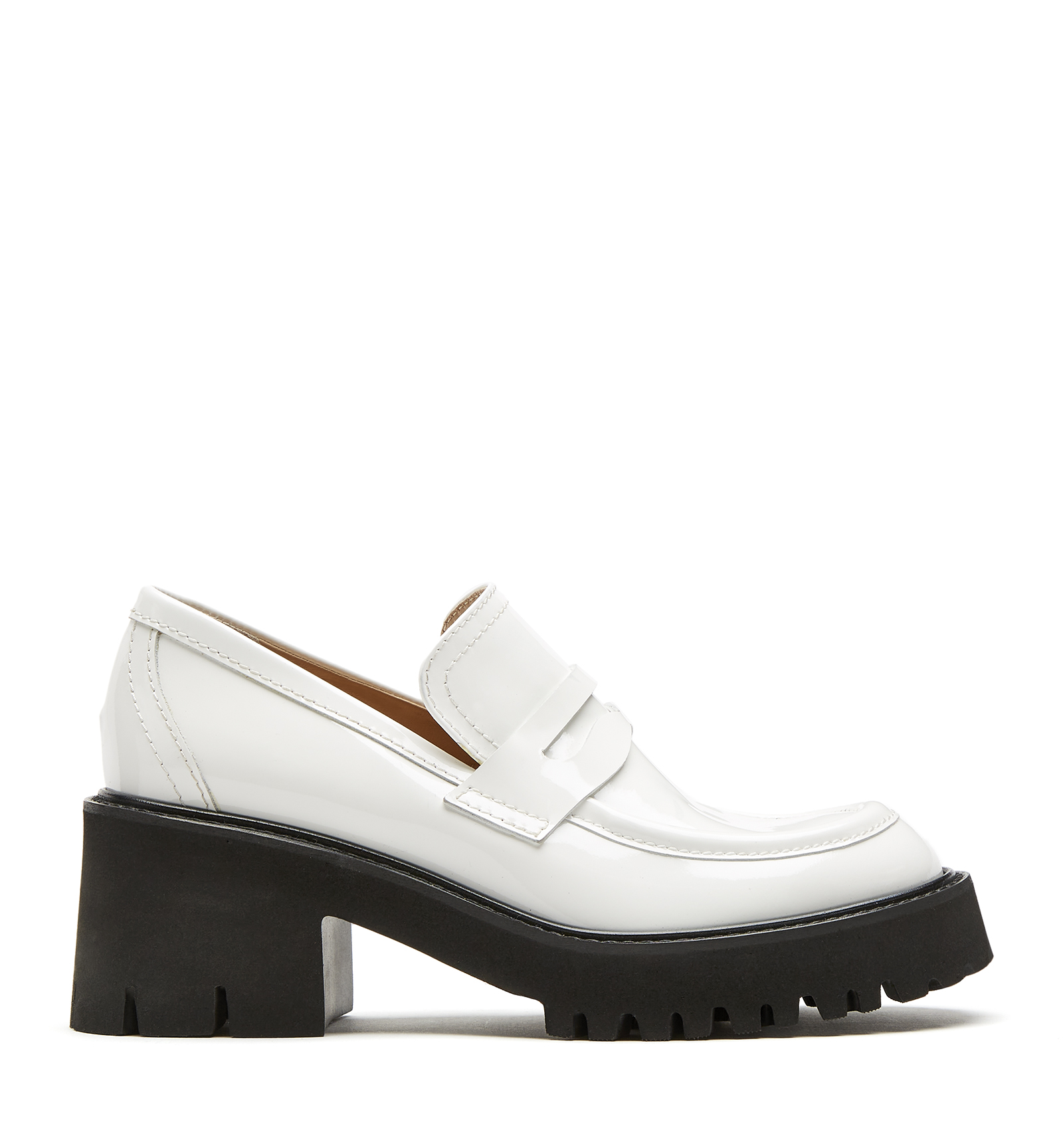 La Canadienne Readmid Leather Loafer In White
