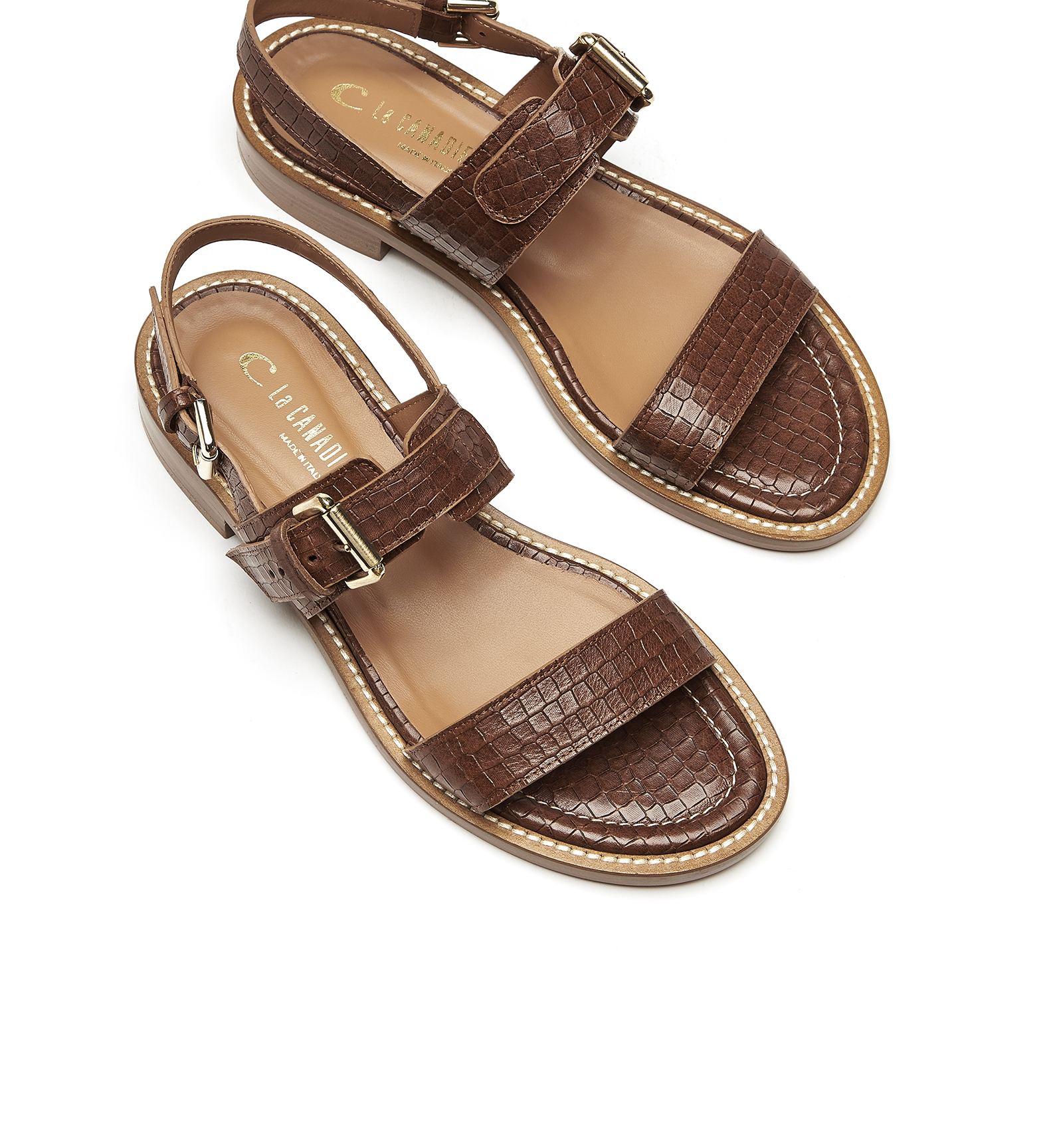 Shop La Canadienne Revive Leather Sandal In Brown