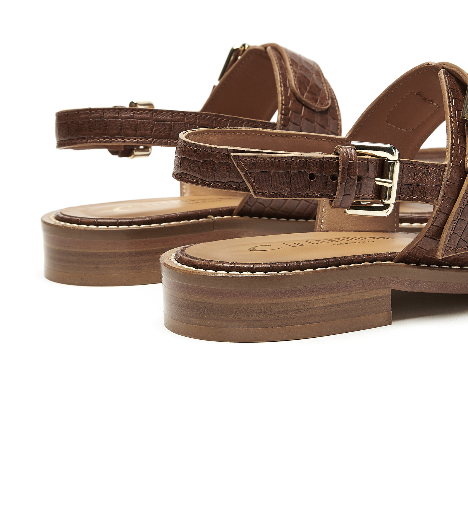 Shop La Canadienne Revive Leather Sandal In Brown