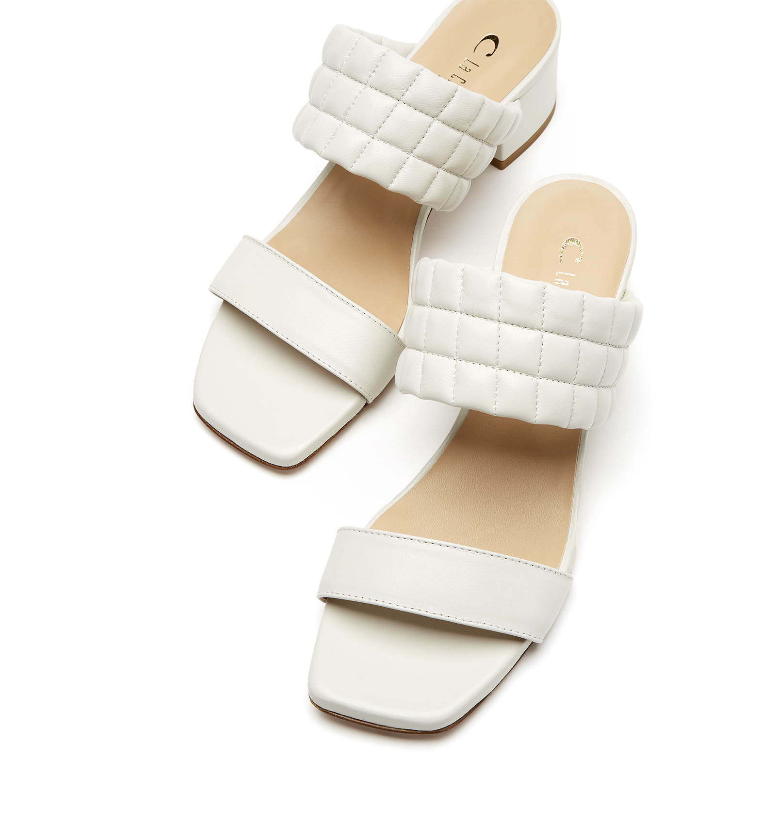 Shop La Canadienne Rossy Leather Sandal In Off White