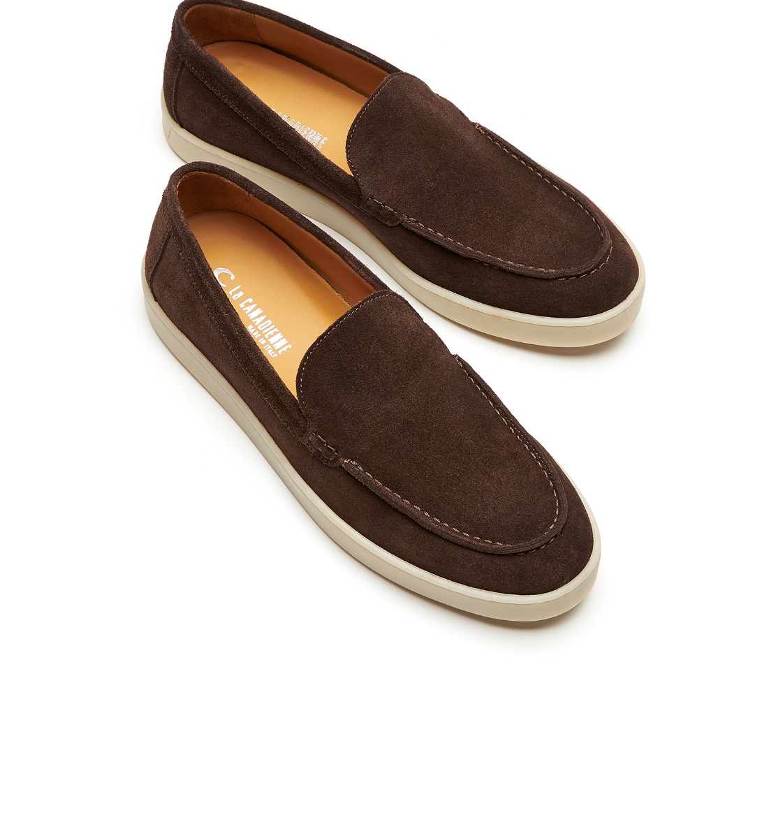 Shop La Canadienne Archy Mens Suede Loafer 1 In Brown