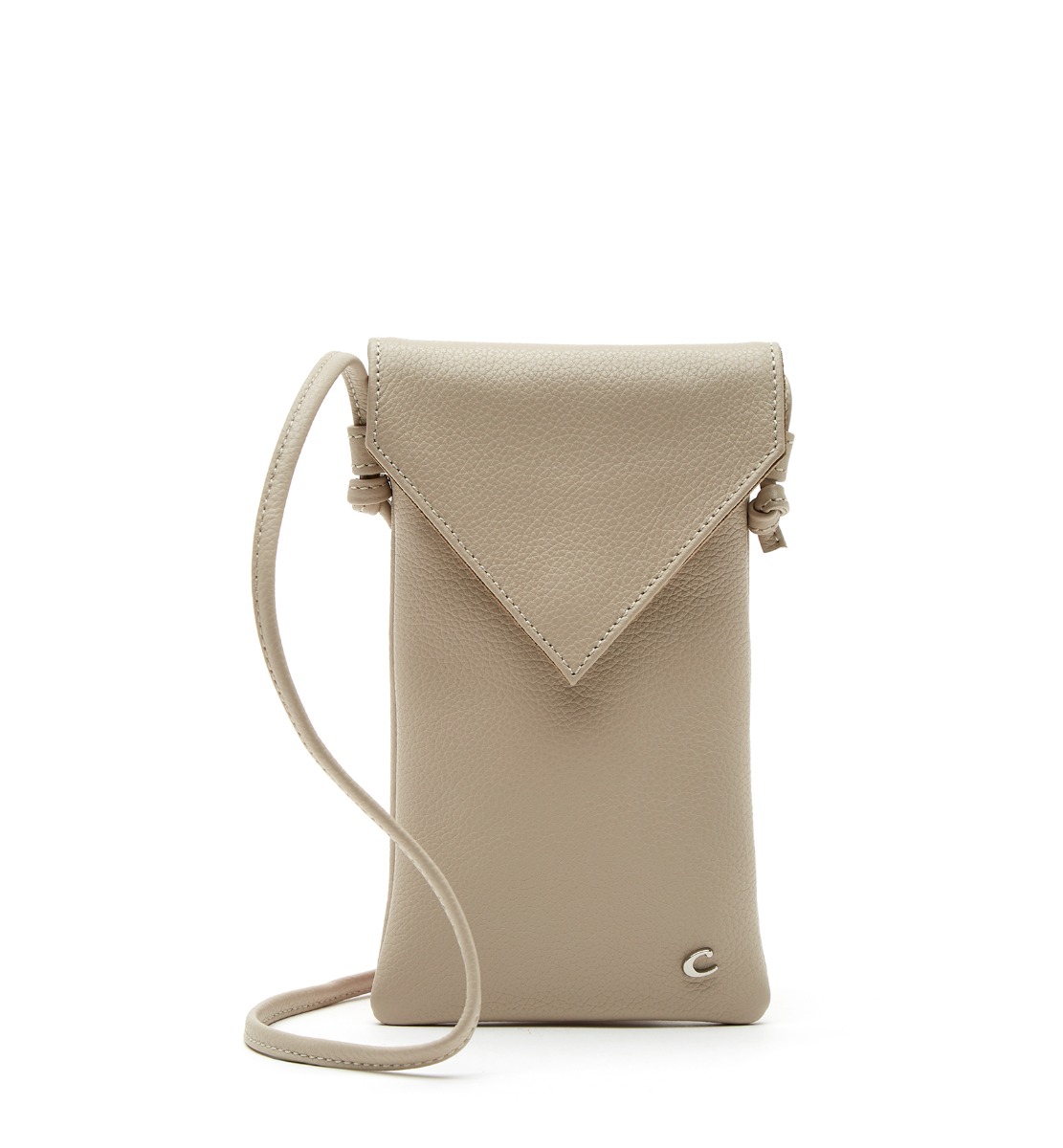 La Canadienne Marry Leather Phone Bag In Beige