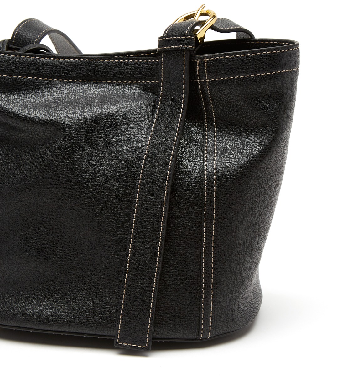 Shop La Canadienne Plot Leather Handbag In Black