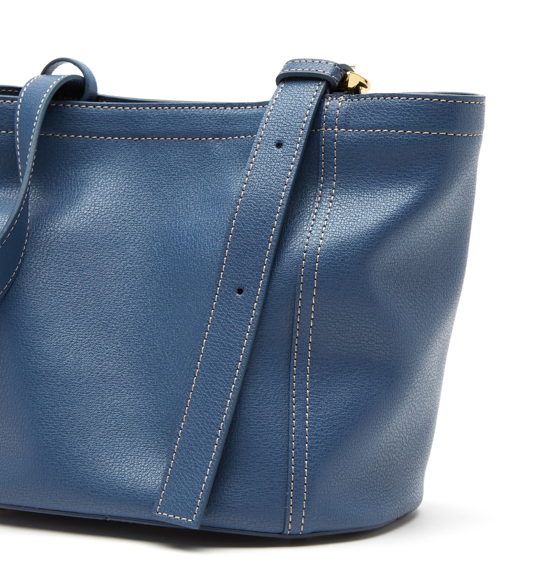 Shop La Canadienne Plot Leather Handbag In Jeans Blue