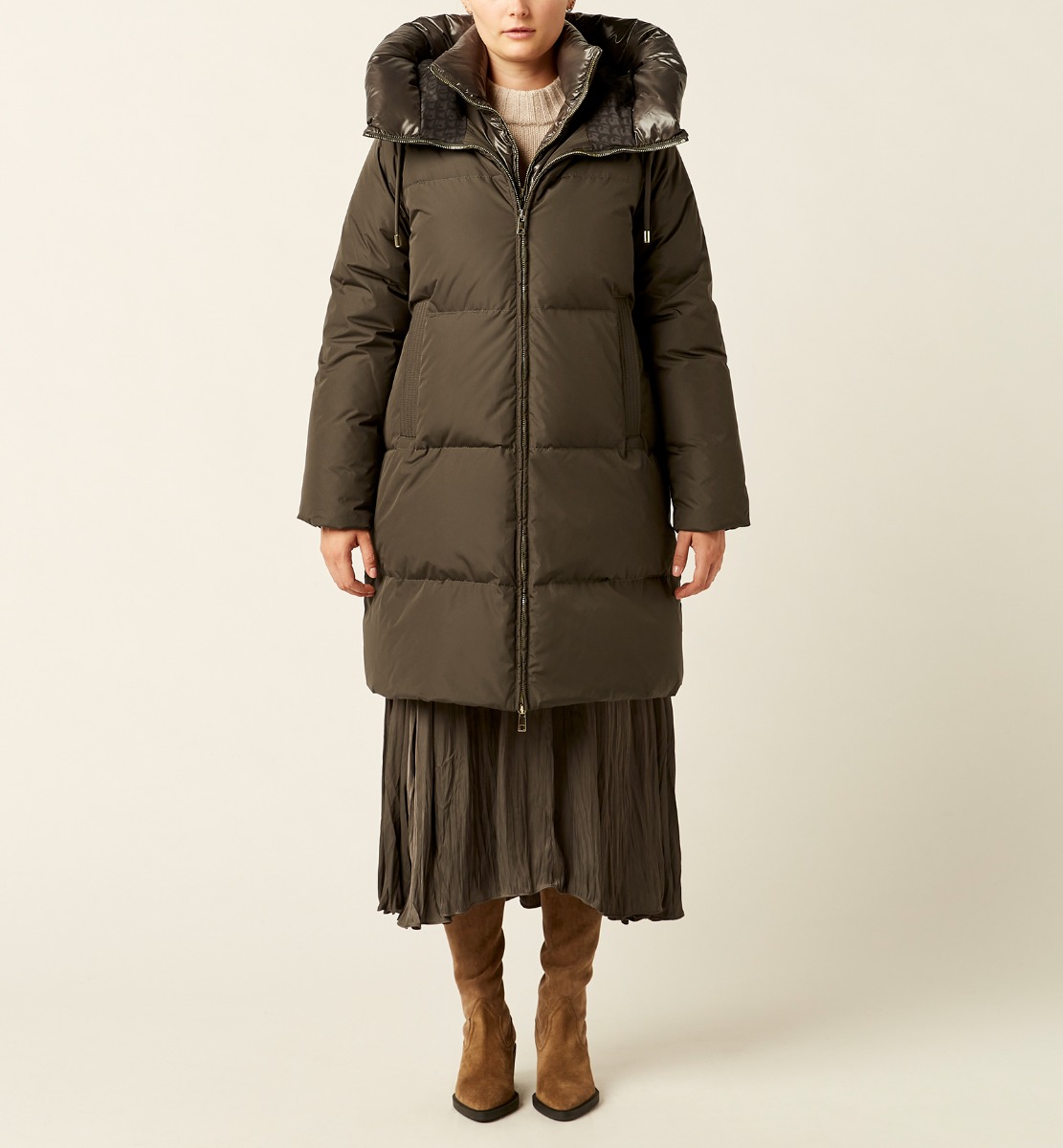  LUGOGNE Womens Lamb Wool Winter Coats Casual Mid-Length Trench  Warm Fleece Lapel Long Sleeve Oversized Jackets Khaki : ביגוד, נעליים  ותכשיטים